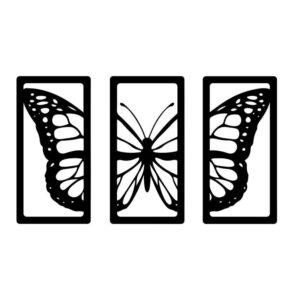 3 Frame Butterfly Wooden Panel
